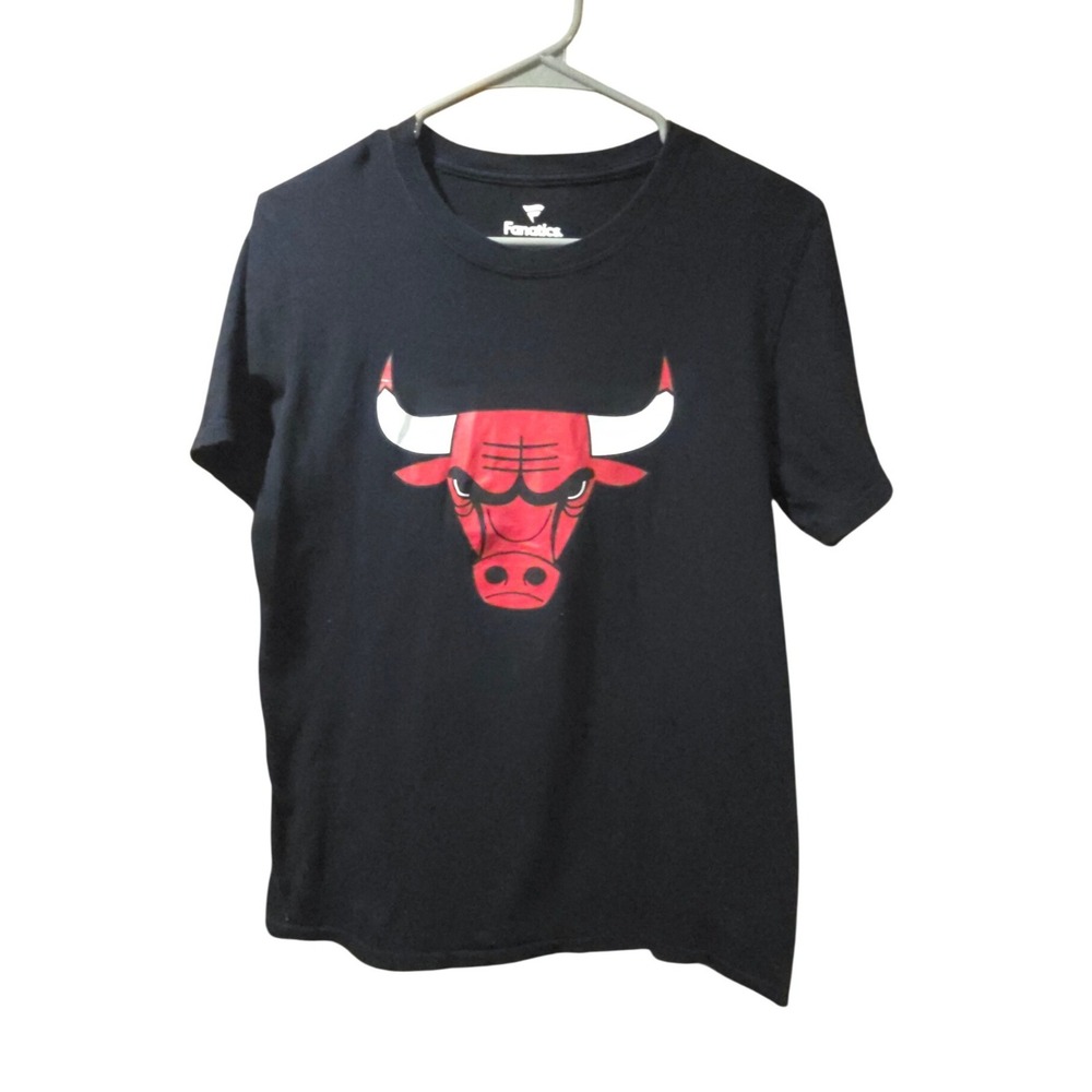 Fanatics Chicago Bulls NBA Graphic T-Shirt Black Red White Logo FG2F06 Small